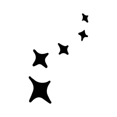 Yıldızlar ve parıltılar karalama çizimi. Parılda, göz kırp, havai fişek, sim silueti ve çizim tarzında parıldayan semboller. El çizimi vektör çizimi beyaz arkaplanda izole edildi