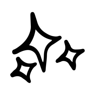 Yıldızlar ve parıltılar karalama çizimi. Parılda, göz kırp, havai fişek, sim silueti ve çizim tarzında parıldayan semboller. El çizimi vektör çizimi beyaz arkaplanda izole edildi