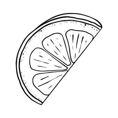 Limon suyu, nane şekeri, yaz el karalama çizgisi, çizim çizimi, çizim vektörü illüstrasyonu.