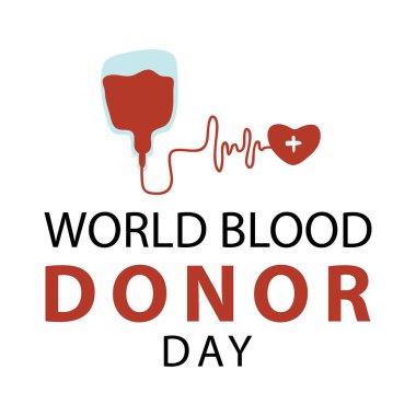 Basılabilir posterler, kartlar, tişört tasarımı vb. için kan bağışçısı alıntıları. Dünya Kan Bağışı Tasarımı.