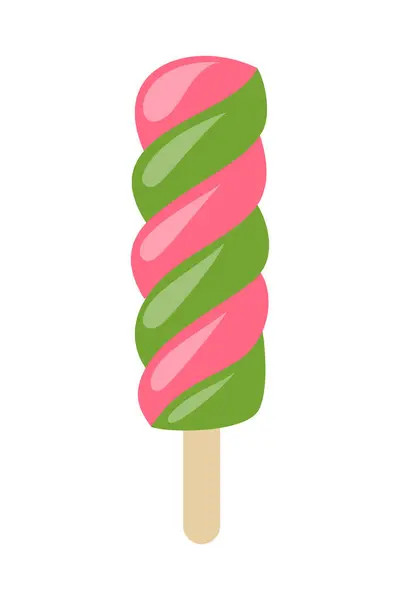 stock vector Ice Cream Illustration. Ice cream set. Colorful ice-cream cones and popsicles.