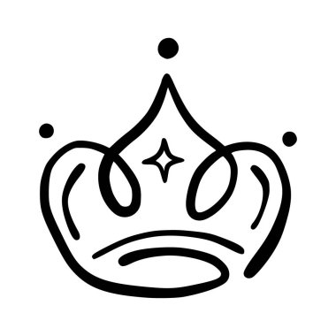 Crown ikon vektörü. İnce bir çizgi işareti. Taslak Taç İşareti. İzole edilmiş Contour Sembol İllüstrasyonu. Crown simge vektörü web ve mobil uygulama tasarımınız için beyaz arkaplanda izole edildi, Crown logo konsepti