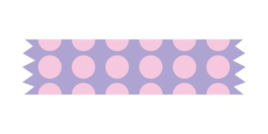 İzole edilmiş washi bantları, yapışkan koli bantları, yapışkan kağıt ve çıkartmalar. Beyaz arka planda yırtık kenarlı çeşitli desenli elementler. Koleksiyon defteri ve kolaj için vektör koleksiyonu.