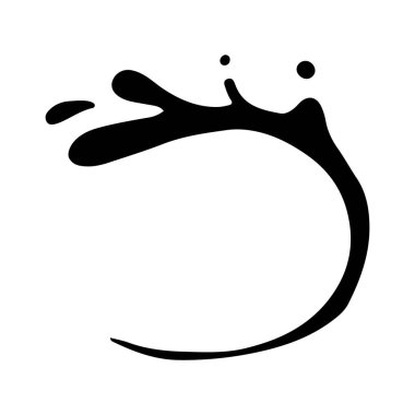 Su damlaları ve siluet basit karalama tarzında sıçrıyor. Farklı sıvı şekiller ve siluet ayarla.