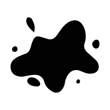 Su damlaları ve siluet basit karalama tarzında sıçrıyor. Farklı sıvı şekiller ve siluet ayarla.