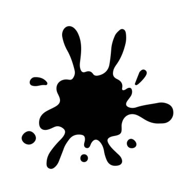 Su damlaları ve siluet basit karalama tarzında sıçrıyor. Farklı sıvı şekiller ve siluet ayarla.