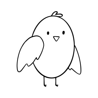 Sevimli kuş çizgisi