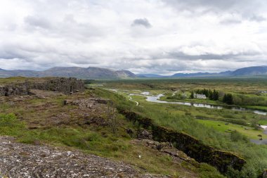İzlanda 'daki Orta Atlantik sırtındaki Thingvellir Yarık Vadisi