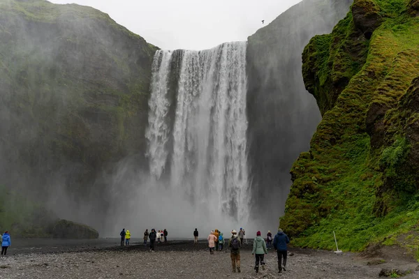 Скогар Исландия 2023 Водопад Скогафосс Исландии — стоковое фото