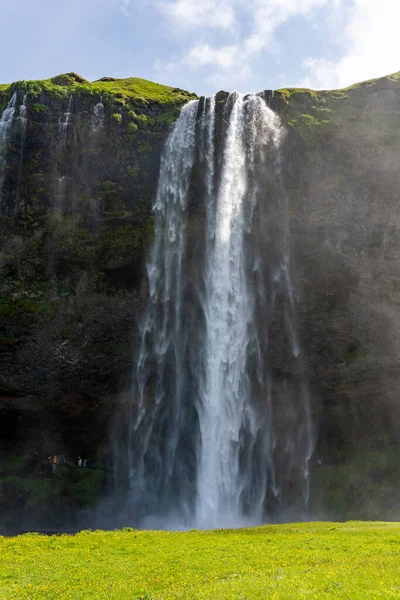 Wasserfall Seljalandsfoss Island Sommer — Stockfoto