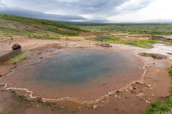 Aguas Termales Konunghsver Haukadalur Valley Islandia — Foto de Stock