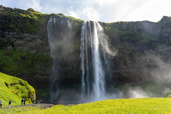 Сельяленфелд Исландия 2023 Водопад Сельяленфелд Исландии Летом — стоковое фото