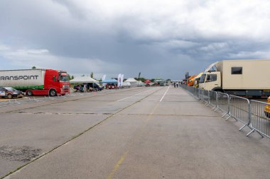 Tartu, Estonya - 07.20.2023: WRC Rallisi Estonya hizmet parkı