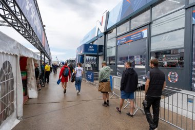 Tartu, Estonya - 07.20.2023: WRC Rallisi Estonya hizmet parkı