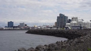 Reykjavik, İzlanda - 06.21.2023: Reykjavik 'te taş seti