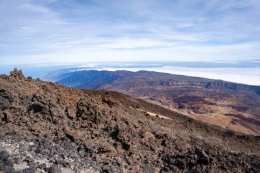 Mirador del Teide 'den Teide Ulusal Parkı, Tenerife, Kanarya Adaları, İspanya