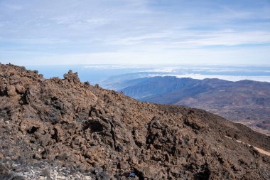 Mirador del Teide 'den Teide Ulusal Parkı, Tenerife, Kanarya Adaları, İspanya