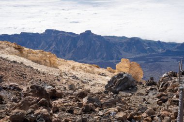 Mirador del Teide 'den görüntü Teide Ulusal Parkı, Tenerife, Kanarya Adaları, İspanya