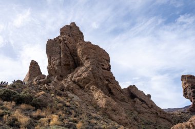 Roques de Garcia volkanik kayaları Teide Ulusal Parkı, Tenerife, Kanarya Adaları, İspanya