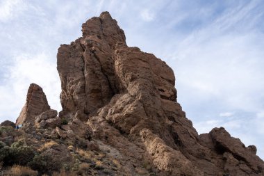 Roques de Garcia volkanik kayaları Teide Ulusal Parkı, Tenerife, Kanarya Adaları, İspanya