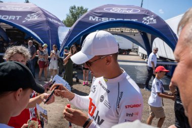 Liepaja, Letonya - 07.20.2024: WRC Rallisi 'nde Martins Sesks