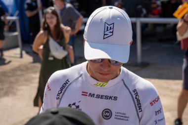 Liepaja, Letonya - 07.20.2024: WRC Rallisi 'nde Martins Sesks