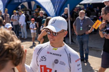 Liepaja, Letonya - 07.20.2024: WRC Rallisi 'nde Martins Sesks