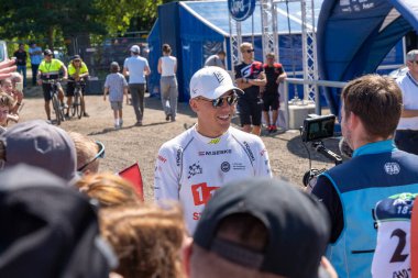 Liepaja, Letonya - 07.20.2024: WRC Rallisi 'nde Martins Sesks