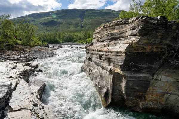 stock image Abisko river canyon in Abisko National Park, Sweden