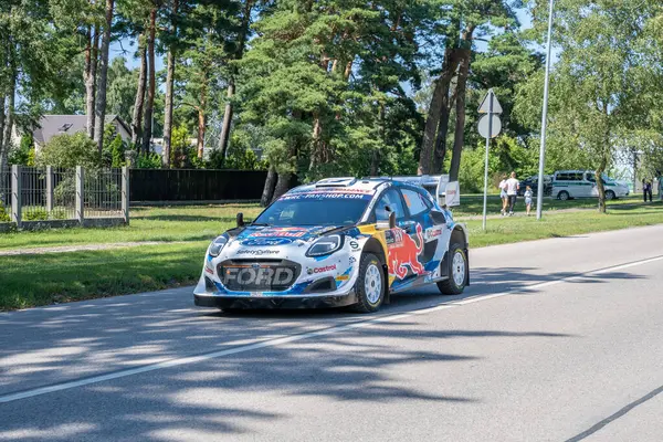 stock image Liepaja, Latvia - 07.20.2024: Adrien Fourmaux and Alexandre Coria WRC car at WRC Rally Latvia 2024