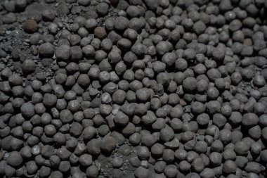 Close up of iron ore pellets clipart