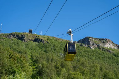 Tromso, Norway - 07.04.2024: Fjellheisen cable car in Tromso, Norway clipart