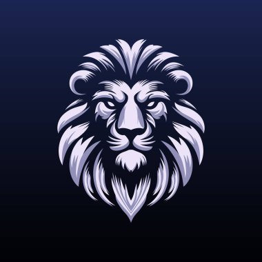 A Fierce Lion Logo Designed With A Contemporary Aesthetic, Featuring A Strong Silhouette, Intricate Details In The Mane, And Piercing Eyes. The Lion Is Framed By A Circular Emblem That Adds Balance And Symmetry clipart