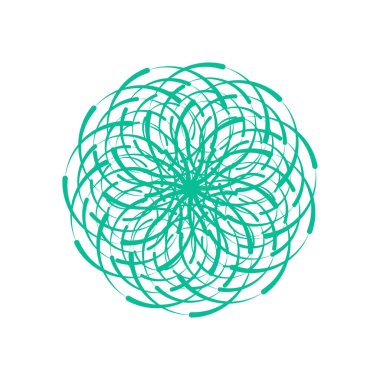 Büyüleyici bir soyut dijital sanat eseri. Beyaz arka plandaki spirograf ya da mandala benzeyen karmaşık bir girdap deseni içeriyor. Armoni ve sanatsal akışı aktarıyor..