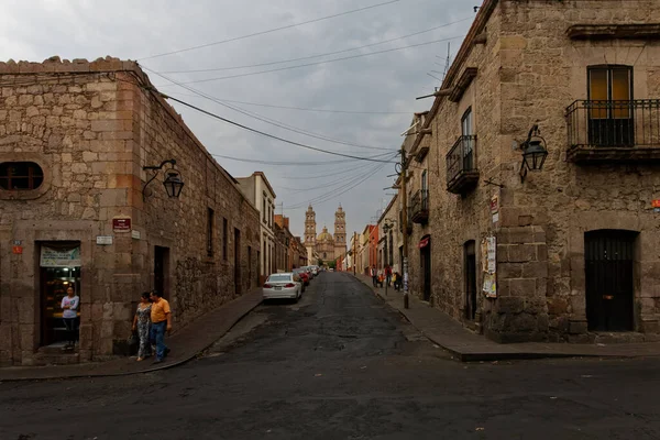 Michoacan 'ın tarihi Morelia kasabası. Meksika, Mayıs 2017.