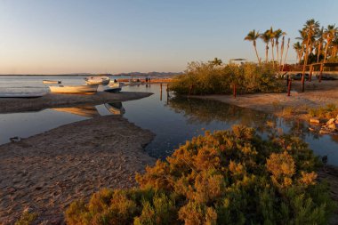 Baja California Sur sahilinde tekneler