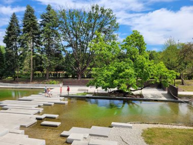 Chorzw, Polonya 'daki Park Slaski' deki (Silesia Park) Japon bahçesinin modern enkarnasyonu