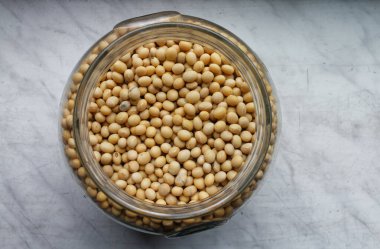 Soy beans in a jar clipart