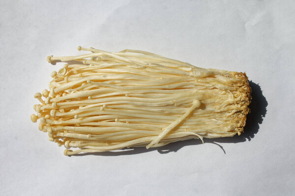 Bunch of enoki mushrooms