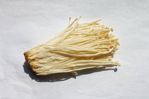 Bunch of enoki mushrooms