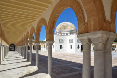 Habib Bourguiba anıtı, Tunus 'un ilk manastır başkanı.