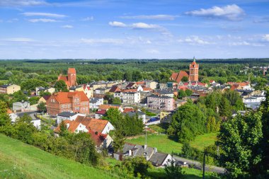 Golub-Dobrzyn town, view from the castle hill, Poland. clipart