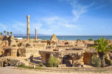 Antoninus Hamamları, antik Kartaca ve Tunus 'un kalıntıları..