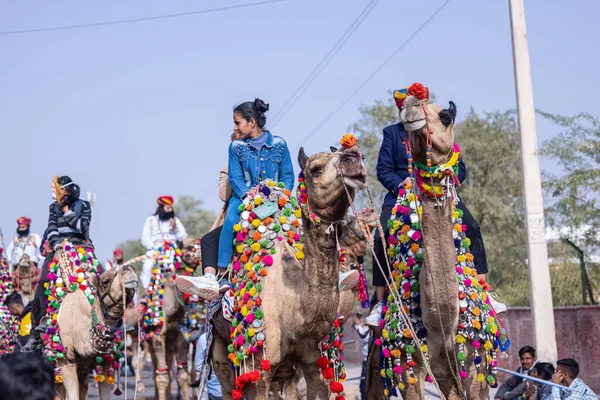 stock image Rishikesh, Uttarakhand, India - October 2022: people at festival on the street of pushkar. Selective focus.