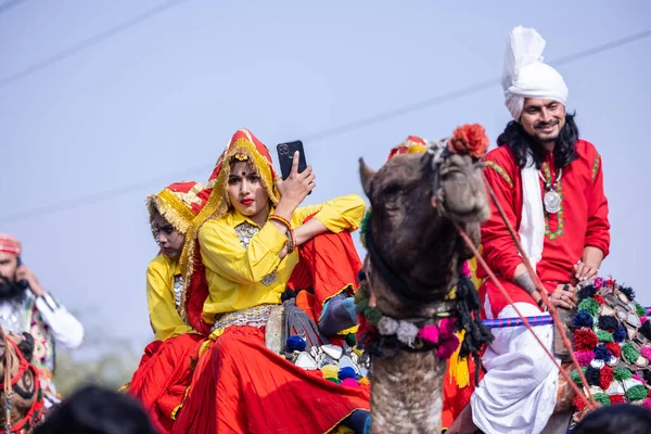 Рішікеш Уттаракханд Індія Жовтень 2022 Люди Святі Вулиці Пушкара Вибіркове — стокове фото