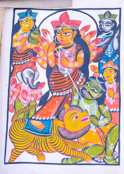 Noida Uttar Pradesh Índia Fevereiro 2023 Noida Haat Pintura Artesanal — Fotografia de Stock