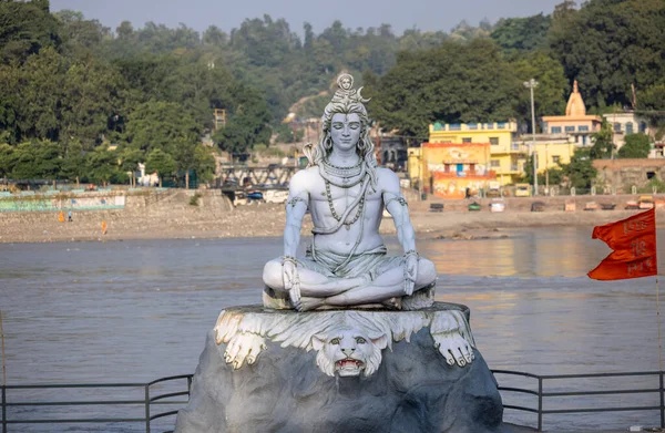 Rishikesh Uttarakhand India Ottobre 2022 Lord Shiva Statua Fatta Mano — Foto Stock