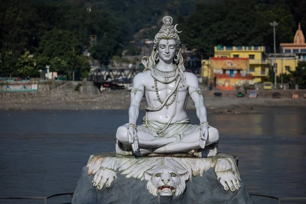Rishikesh Uttarakhand India 2022 Október Shiva Shiva Kézzel Készített Szobra — Stock Fotó