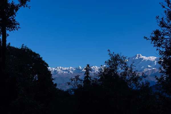 Himalaya Vista Panoramica Della Montagna Himalayana Coperta Neve Paesaggio Montano — Foto Stock