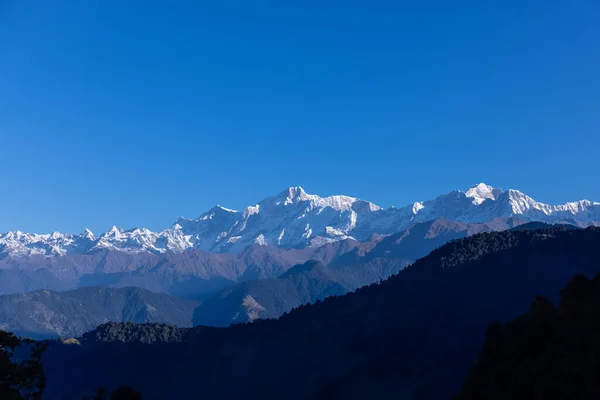 Himalaya Panoramautsikt Över Himalaya Berg Täckt Med Snö Himalaya Bergslandskap — Stockfoto